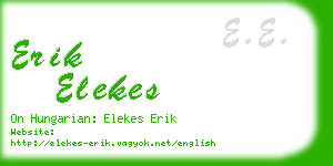 erik elekes business card